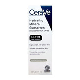 لوسیون ضد آفتاب بدون رنگ سراوی SPF 50 مدل Ultra white & smooth مناسب پوستهای حساس حجم 75 میلیلیتر
